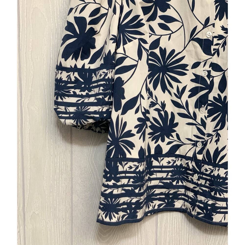 Caballero Celeste Top Palm Springs Blue Floral XS NWT - Picture 4 of 9
